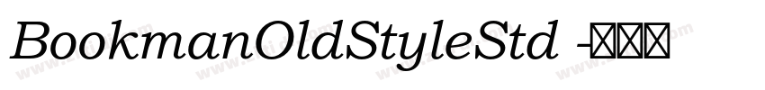 BookmanOldStyleStd 字体转换